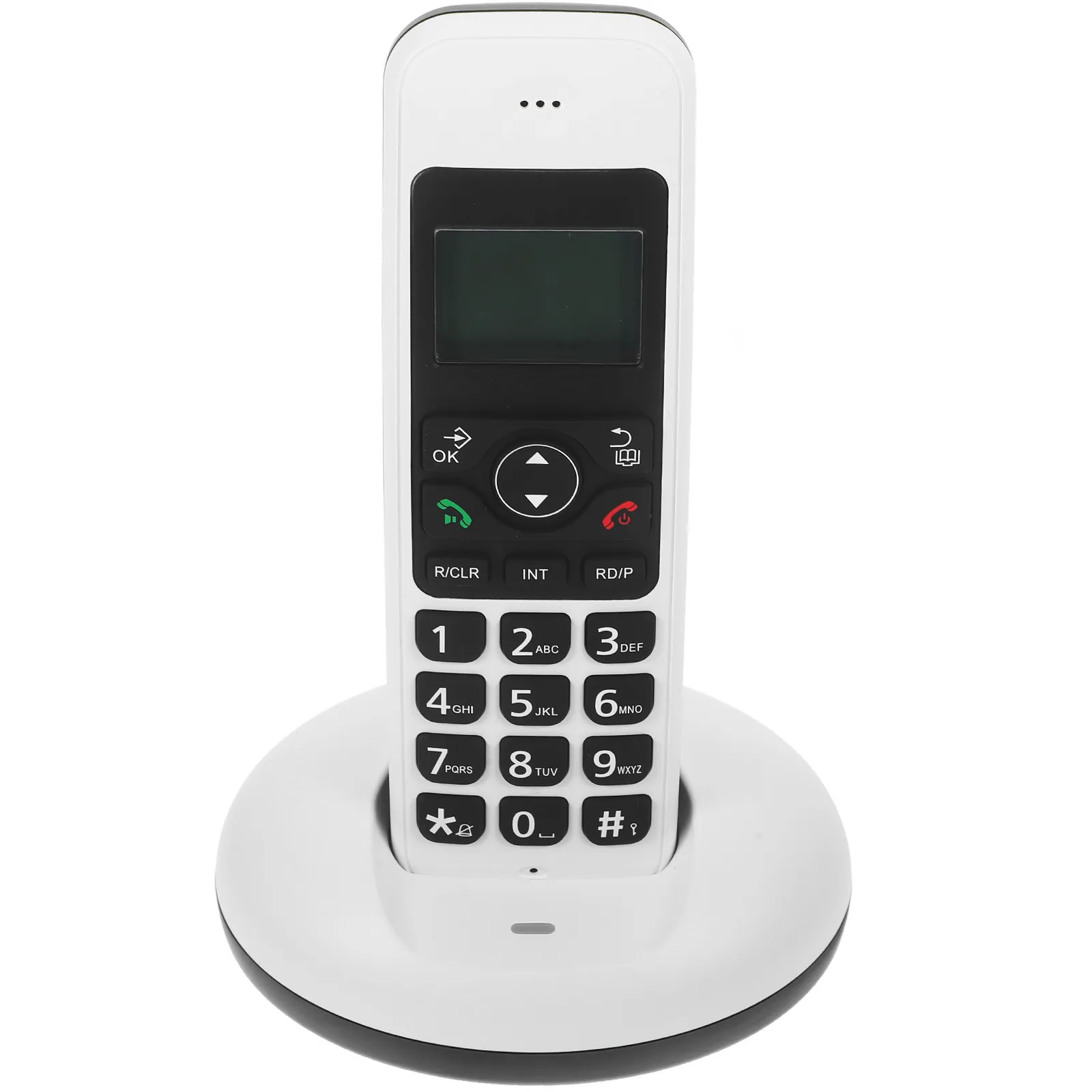 Digital Cordless Telephone Large Buttons Expandable for Home Office Use Clear LCD Display Landline Phone System