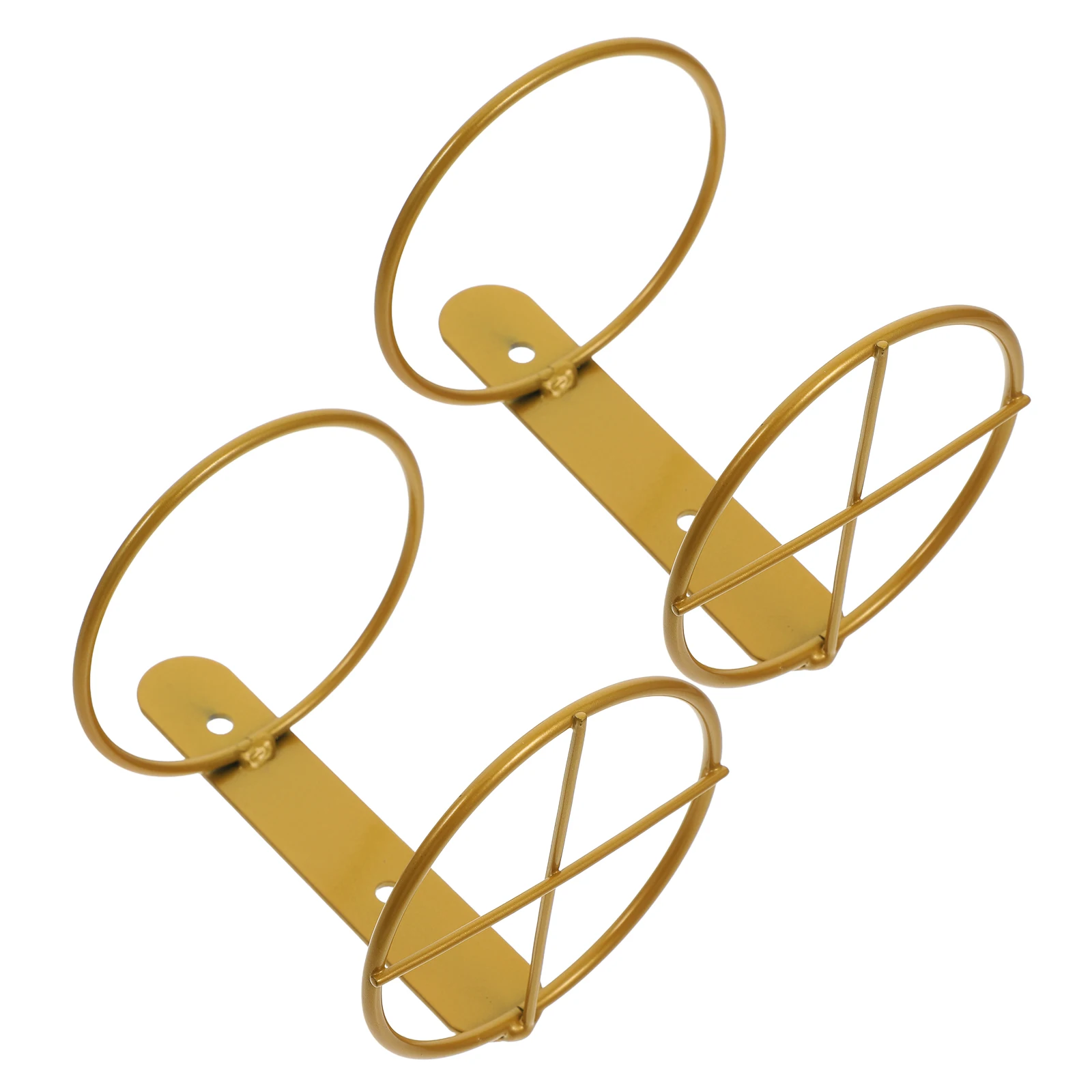 

2 pcs WallMounted Rack Bottle Holder Single Bracket Golden Stand Spacesaving Elegant Display EasyInstallation Secure Stable