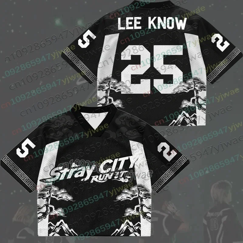2026 New Stray Kids Lee Know Fan Side Support Shirt Korean Wave Male Group Hip Hop Rap Singer Concert T-shirt Men