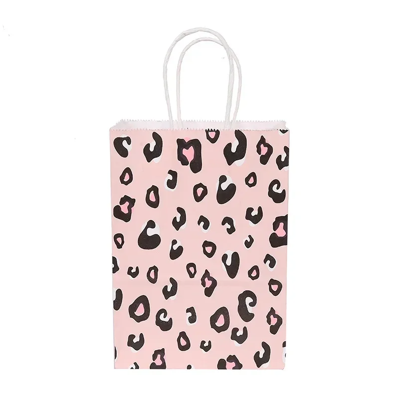 3pcs Kraft Party Animal Print Gift Bags Candy Bags Exquisite Bright Colors Creative Simple Leopard Spotted Party Gift Bag Bag