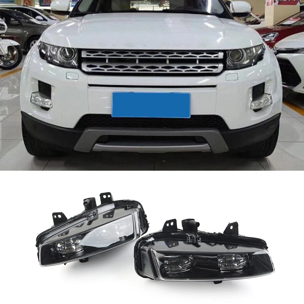 

1Pair Black Car Front Fog Light Lamp For Land Rover Range Rover Evoque 2012 2012 2013 2014 2015 2016 LR043664 LR043663