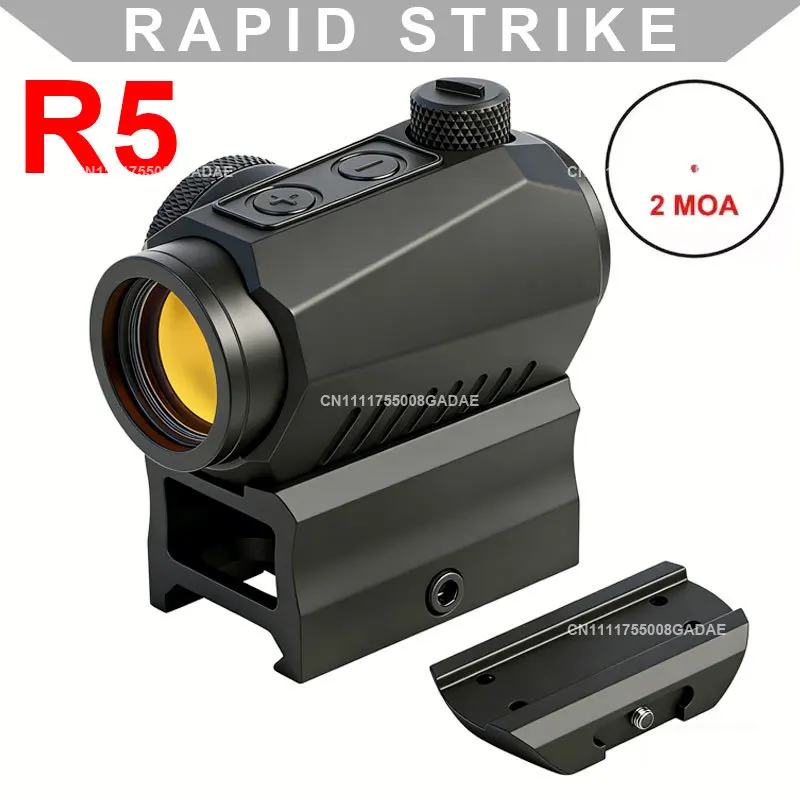 

R5 1x20mm Tactical Red Dot Sight Compact 2 MOA Rifle Sight JULIET3 Magnifier Riflescope Hunting Scope With 20mm Riser Rail Mount