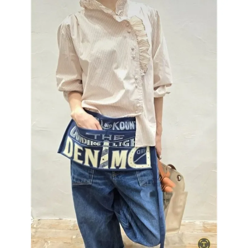 High Street Kapital Japanese Vintage Streetwear Canvas Letter Print Fanny Pack Casual Crossbody Chest Bag for Men