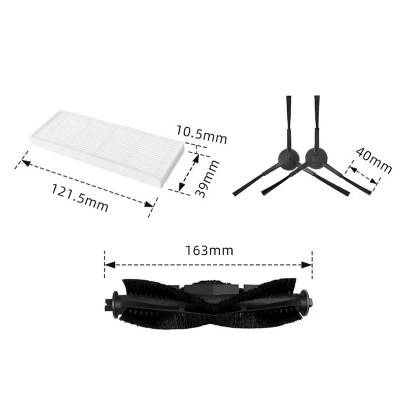 11PCS Accessories For Tikom G8000/G8000 Pro / Honiture G20/G20 Pro Vacuum Cleaner Main Side Brush Hepa Filter image 6