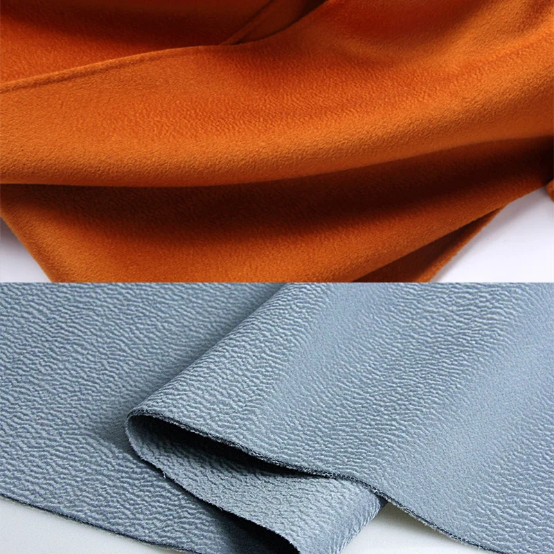 Natural Water Ripple Double-sided Cashmere Fabric Autumn and Winter Thickened Wool Coat Fabrics Cloth by the Meter Sew Material