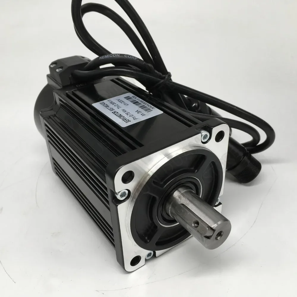 Imagem -03 - Servo Motor Drive Kit 60 mm 80 mm 220v 3000r Min 2500 Linha Codificador para Torno Fresadora Roteador Boca Máscara Máquina 400w 600w 750w ac