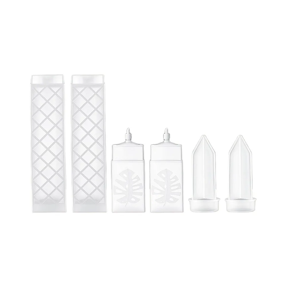 Plastic Moss Pole Kit with Dripper and Fasteners for Monstera Support For Indoor Vertical Growing System White