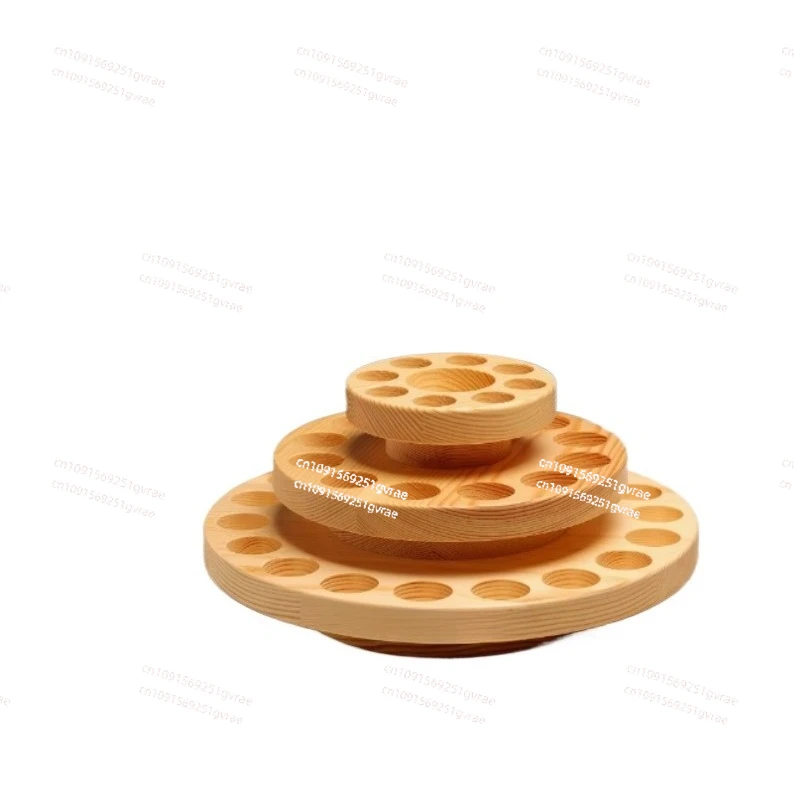 

39-сеточная подставка для эфирного масла, вращающаяся на 360 градусов подставка для губной помады из цельного дерева, настольная витрина для хранения