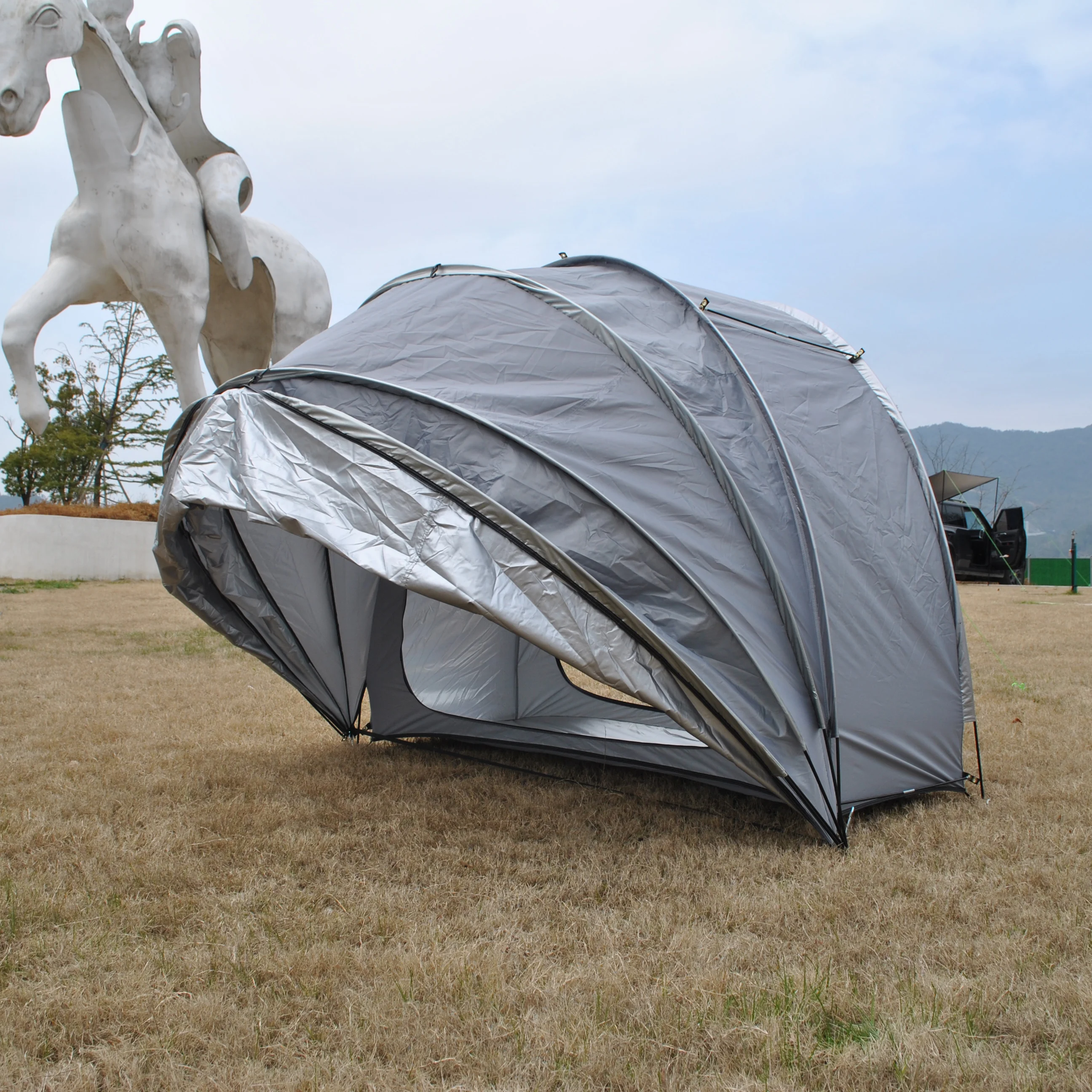 

CZX-528 2 Room 4~5 Bike Tent Bike Storage Shed Cover,Garden Tools Tent,Motorcycle Tent,Self-Standing Bike Tent,Storage Tent