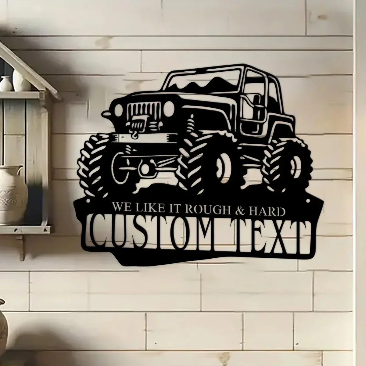 Custom Car Metal Wall Art - Intricately Laser Cut Design for Visual Appeal, Perfect for Outdoor Garage Decor or Front Porch Sign