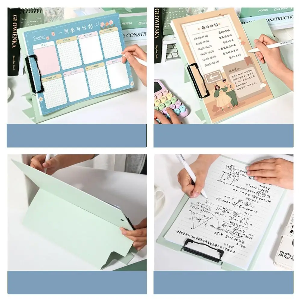 

Briefcases Writing Pad Stand File Folder Folding Portable A4 Board Clip Folder Clipboard Document Paper Display Stand Organizer