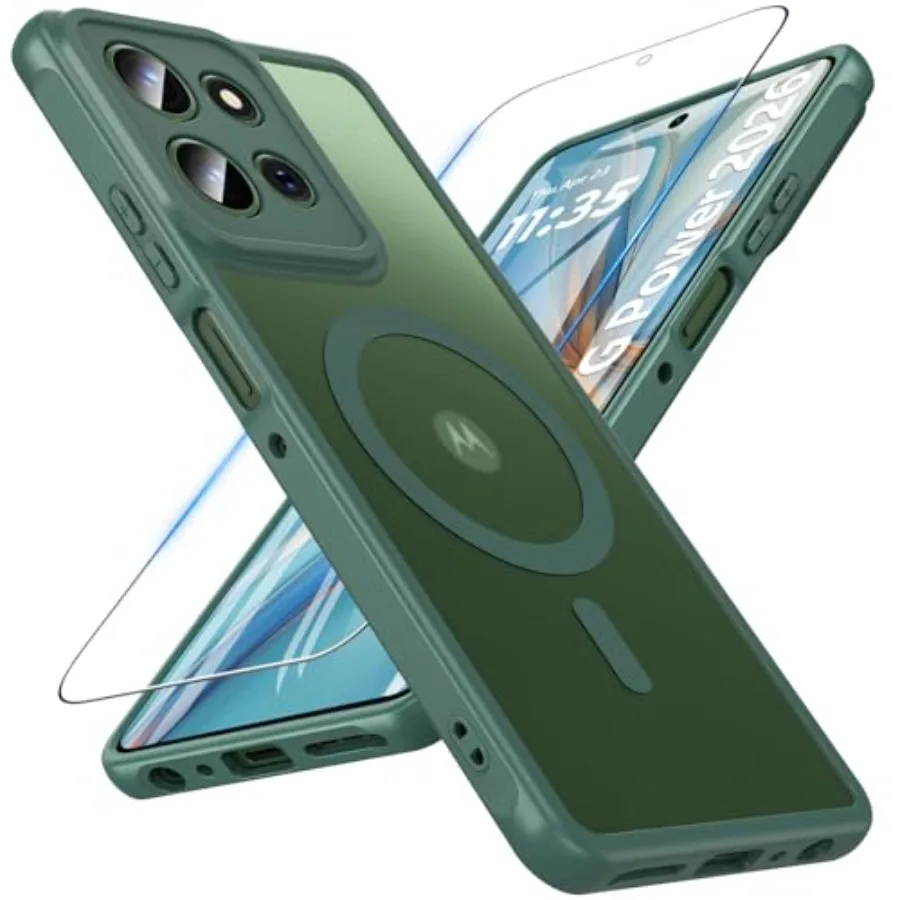 

for Motorola Moto G Power 2026 Case Magnetic, Translucent Matte Compatible with Magsafe [Military-Grade Protection] with Screen