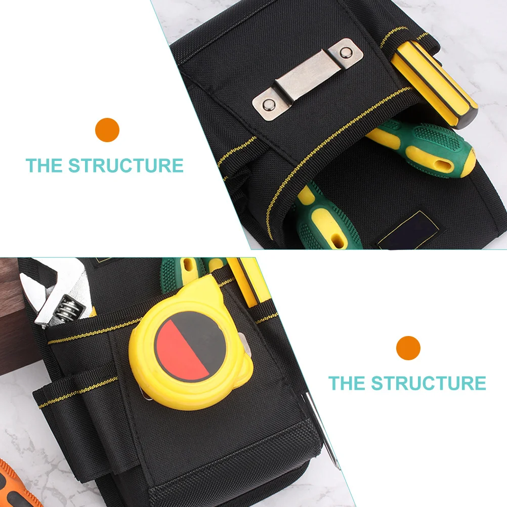 أداة متعددة الجيوب حقيبة الخصر صيانة كهربائي حقيبة بحزام من القماش قابل للتعديل حزام الخصر شريط القياس أداة إصلاح