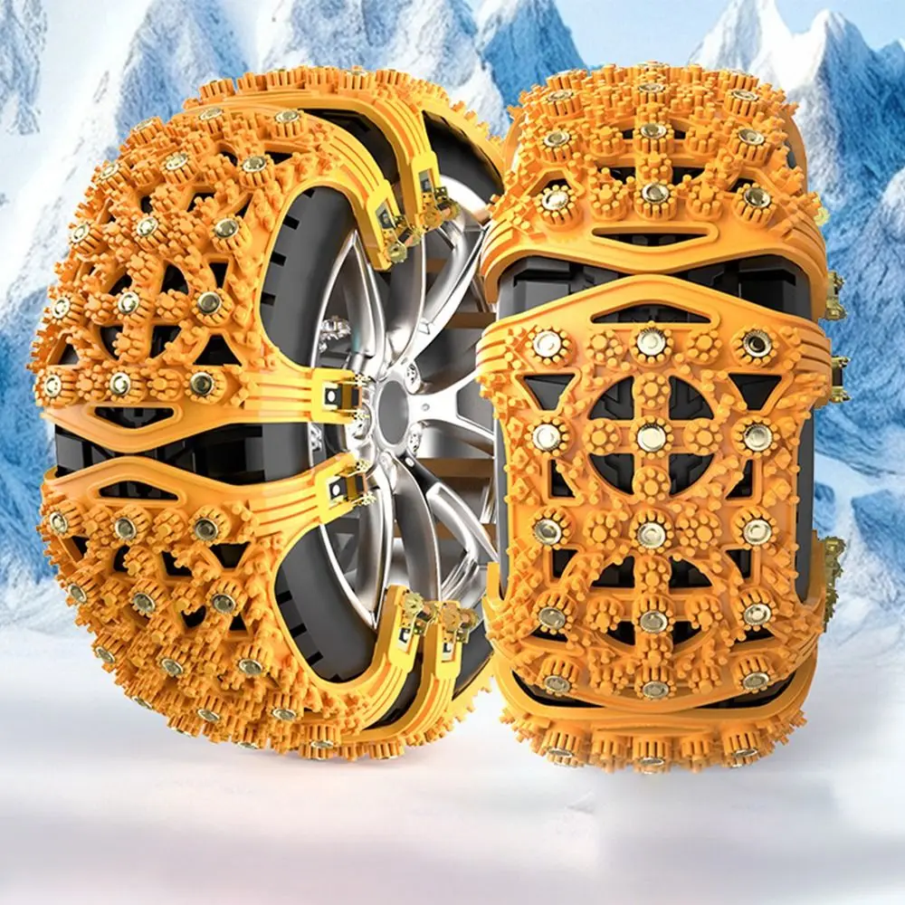 1PC Rubber Car Snow Chains Anti-Skid Roadway Safety Car Tire Chains Winter Outdoor Emergency Accessories Car Wheels Chains