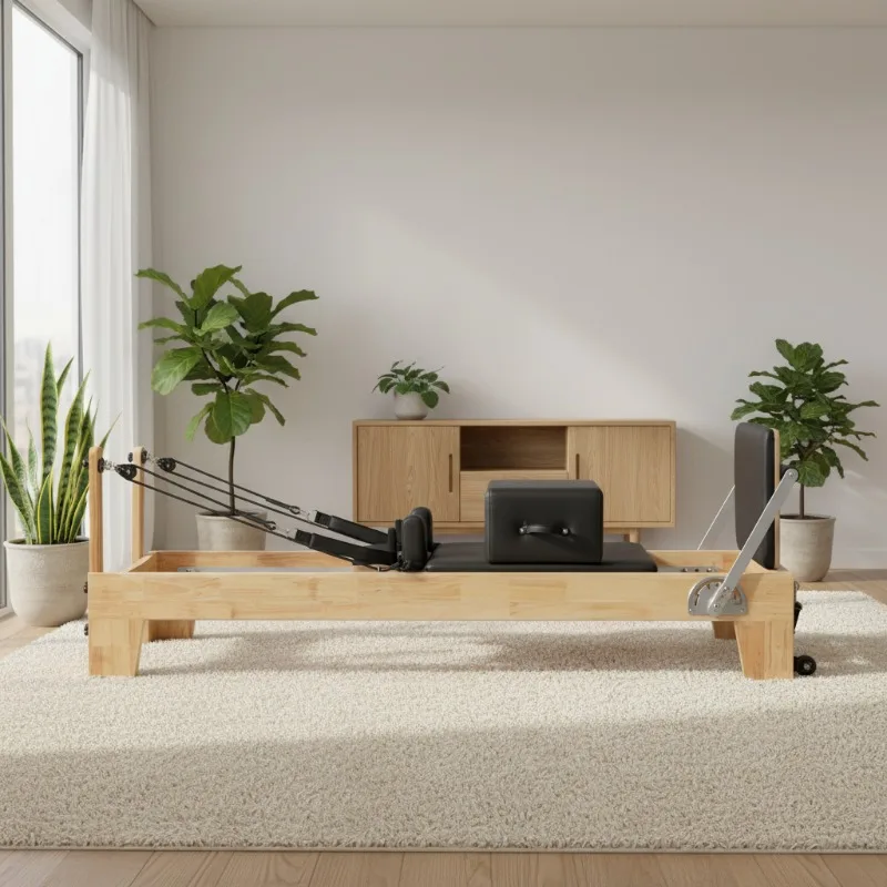 Premium Oak Reformer Bed with Logo Customization for Studio Equipment Wholesale