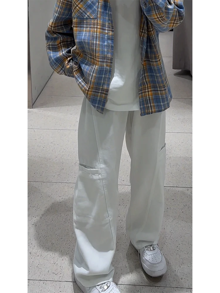 

Cleanfit American Sle Men's Jeans White Knife Bootcut Workwear Trousers Straight Leg High Street Faion Jeans