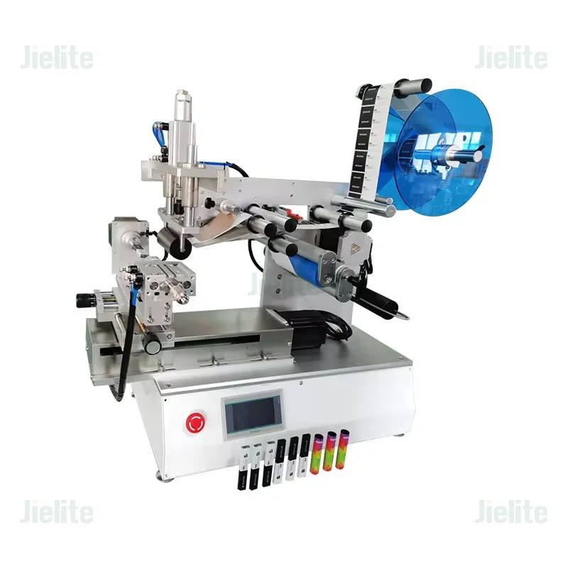 Semi-Auto 360 Degree Precision Labeler Glass Plastic Multi Diameter Bottles Labeling Machine