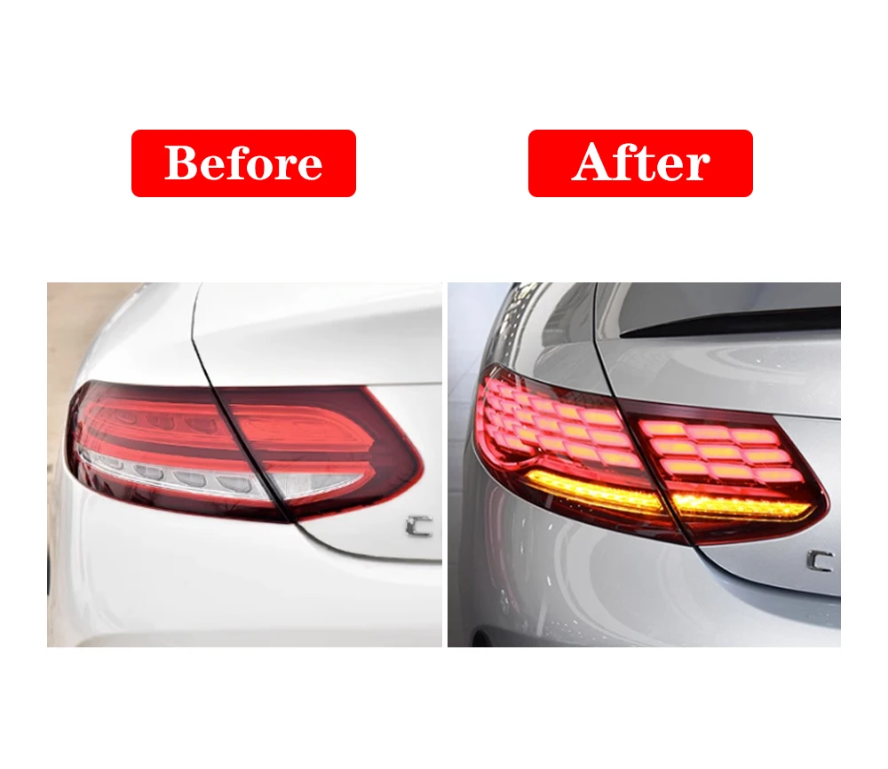 Tail Lamp For Suitable For Mercedes-Benz C-class Coupe Taillight Assembly Modification Steering Braking Position Reversing Light