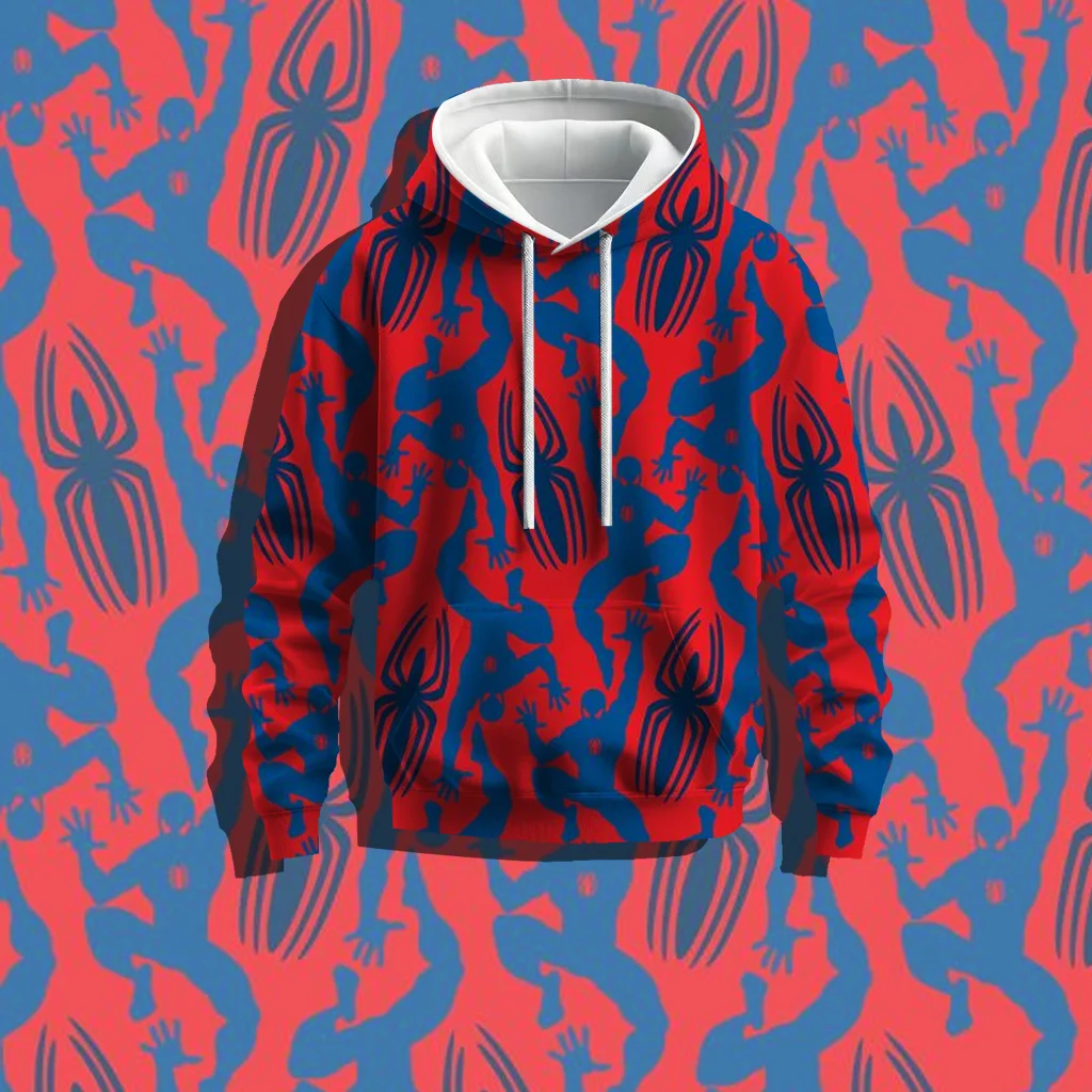 Comics Superhero Scarlet Spider-Man Women 3D Digital Print Thin Hoodie Pullover Sweatshirt Long Sleeve Spring And Summer Coat