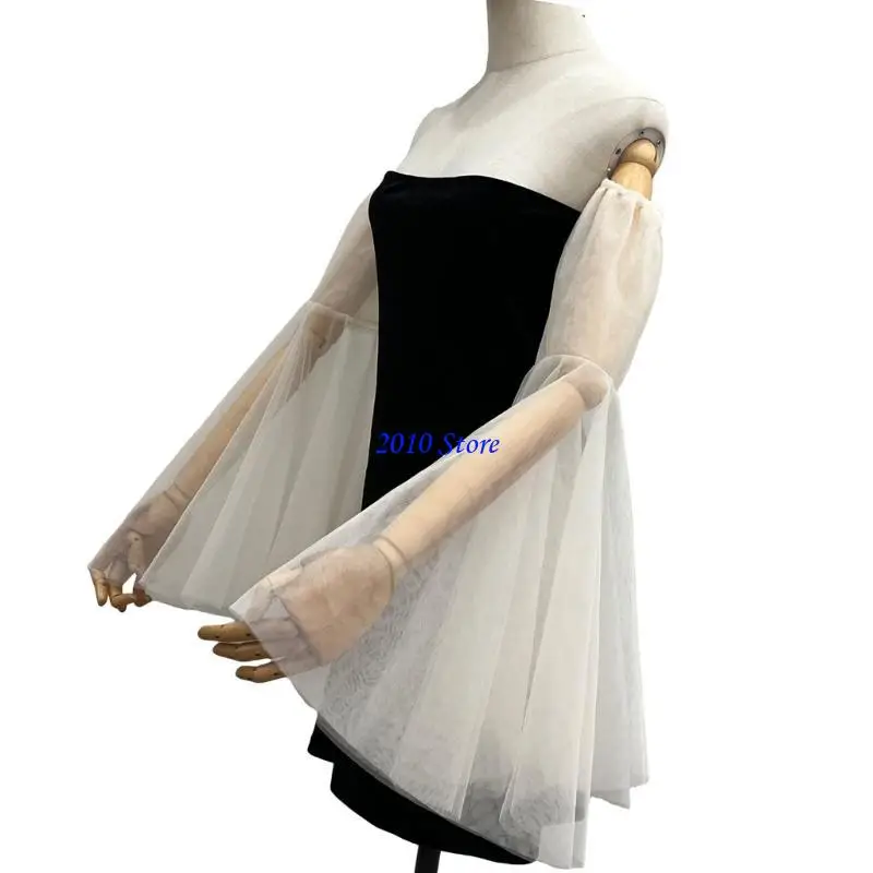 F3MF Basco brazo calentador brazo acampanado transpirable para vestido novia y ocasión especial
