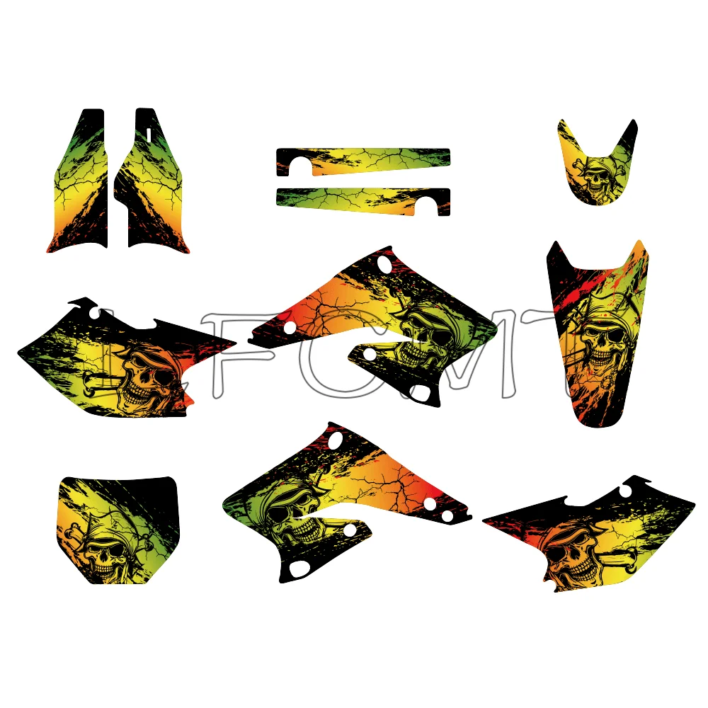 Motorcycle Stickers Custom Number Name Fit for Suzuki RMZ 250 RMZ250 2004 2005 2006 04-06 Graphics Background Decals Sticker Kit
