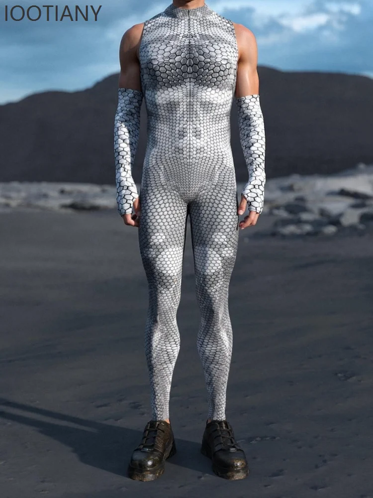 بدلة Zentai للرجال قابلة للتمدد Steampunk بدلة Zentai بدلة الهالوين كرنفال حفلة مرحلة لعب الأدوار زي الأداء