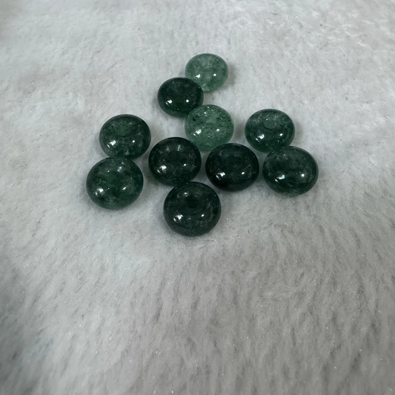 Wholesale 10pcs/pack A Quality Green Strawberry Quartz Crystal Bead 12mm -13mm Donut Semi-Precious Gemstone Jewlery Pendants