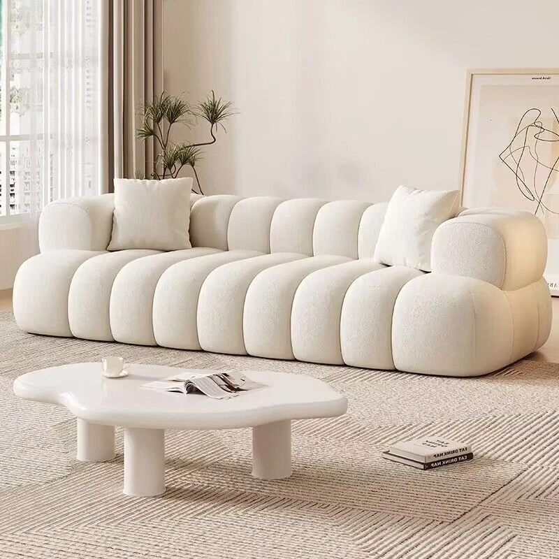 

French cream style Sofa Nordic minimalist house simple fabric sofa living room small apartment sofás para salón home Furniture