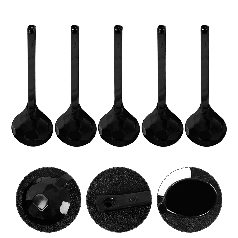 5 Pcs Hot Pot Seasoning Spoon Soup Spoons for Eating Restaurant Tableware Gravy Melamine Ramen