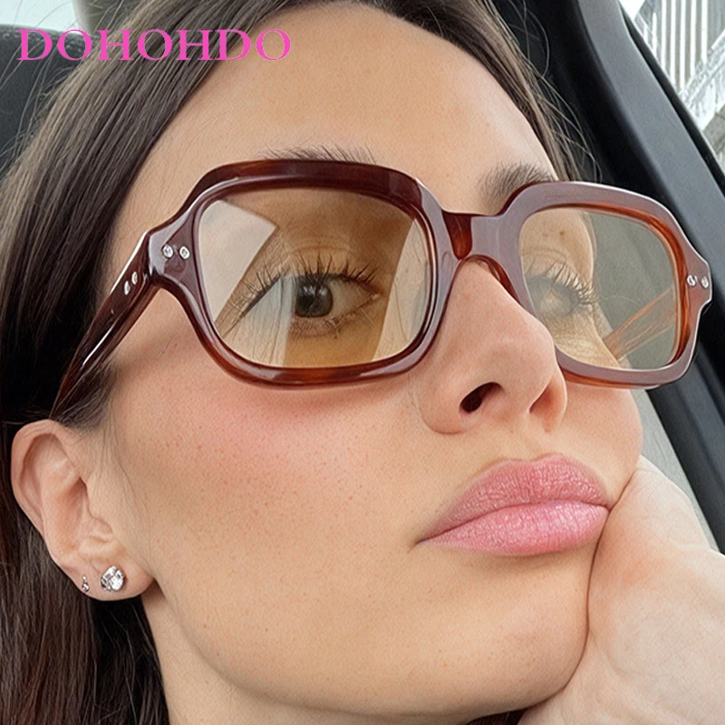 

Retro Classic Trendy Square Women Sunglasses Luxury Brand Design Rice Nail Decorate Sunglass Men Drive Travel Eyewear UV400 Очки