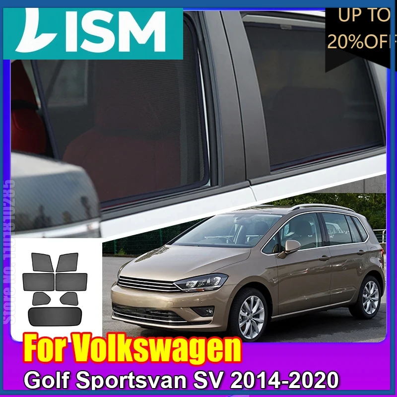 

NEW1 For Volkswagen VW Golf Sportsvan SV 2014-2020 Car Front Shield Window SunShade Windshield Rear Side Window Curtai Sun Shade
