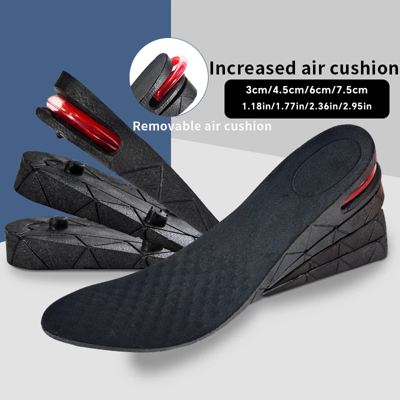 Invisible Height Increase Insole Cushion Height Adjustable Shoe Heel Insoles Insert Taller Support Absorbant Foot Care Pad