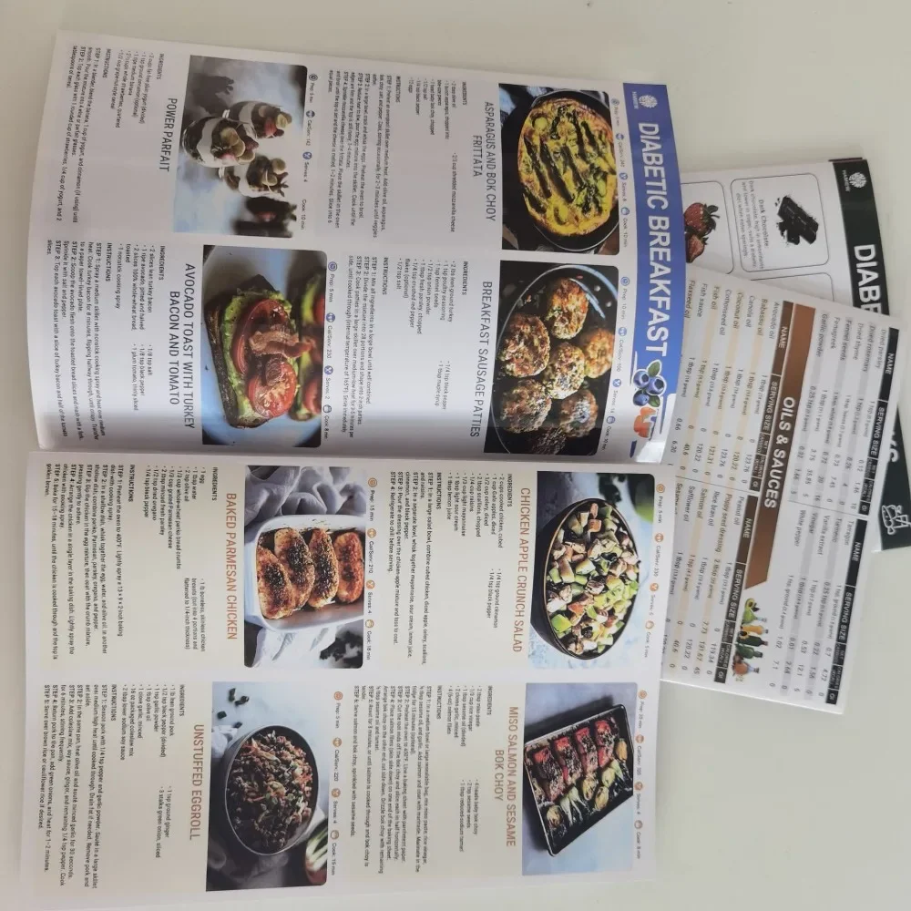 Healthy Food Meal Guide Integrating Comprehensive Food List and Nutritious Balanced Diet Recipe Compilation Package Set