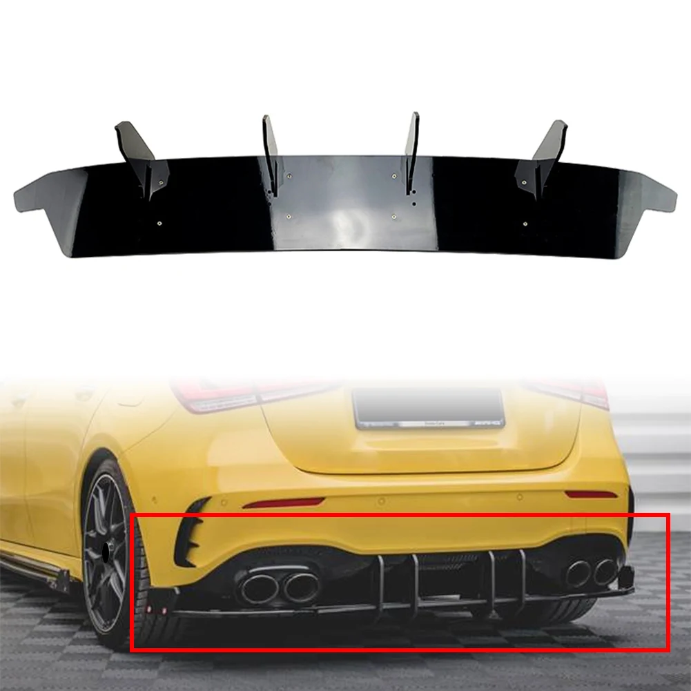 

W177 Car Rear Bumper Diffuser Splitter Lip Spoiler Body Kits For Mercedes Benz A-Class W177 A35 A45 AMG 2019 2020 2021