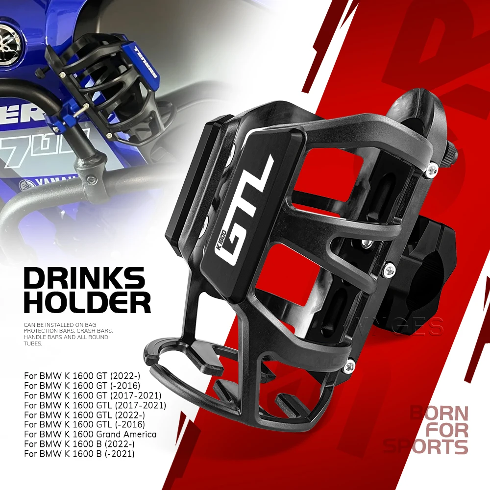 

For BMW K1600GT K 1600 GT K1600GTL K1600 GTL K1600B K1600GA Motorcycle Beverage Water Bottle Cage Drinks Holder Water Cup Holder