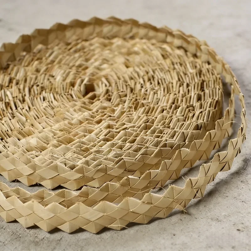 Feuilles de palmier tressées, herbe de tournesol, corde de paille, matériel artisanal, articles ménagers, fournitures DIY faites à la main pour la production de chapeaux de paille