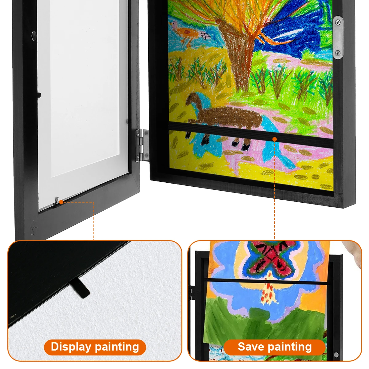 Children Art Frames Magnetic Front Open Changeable Kids Frametory for Poster Photo Drawing Paintings Pictures Display Home Decor