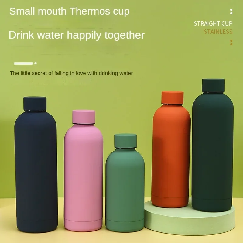 

750ml Fashionable 304 Stainless Steel Small Mouth Thermos Bottle Outdoor Kettle Water Cup Thermos Bottle Portable Thermos Cup