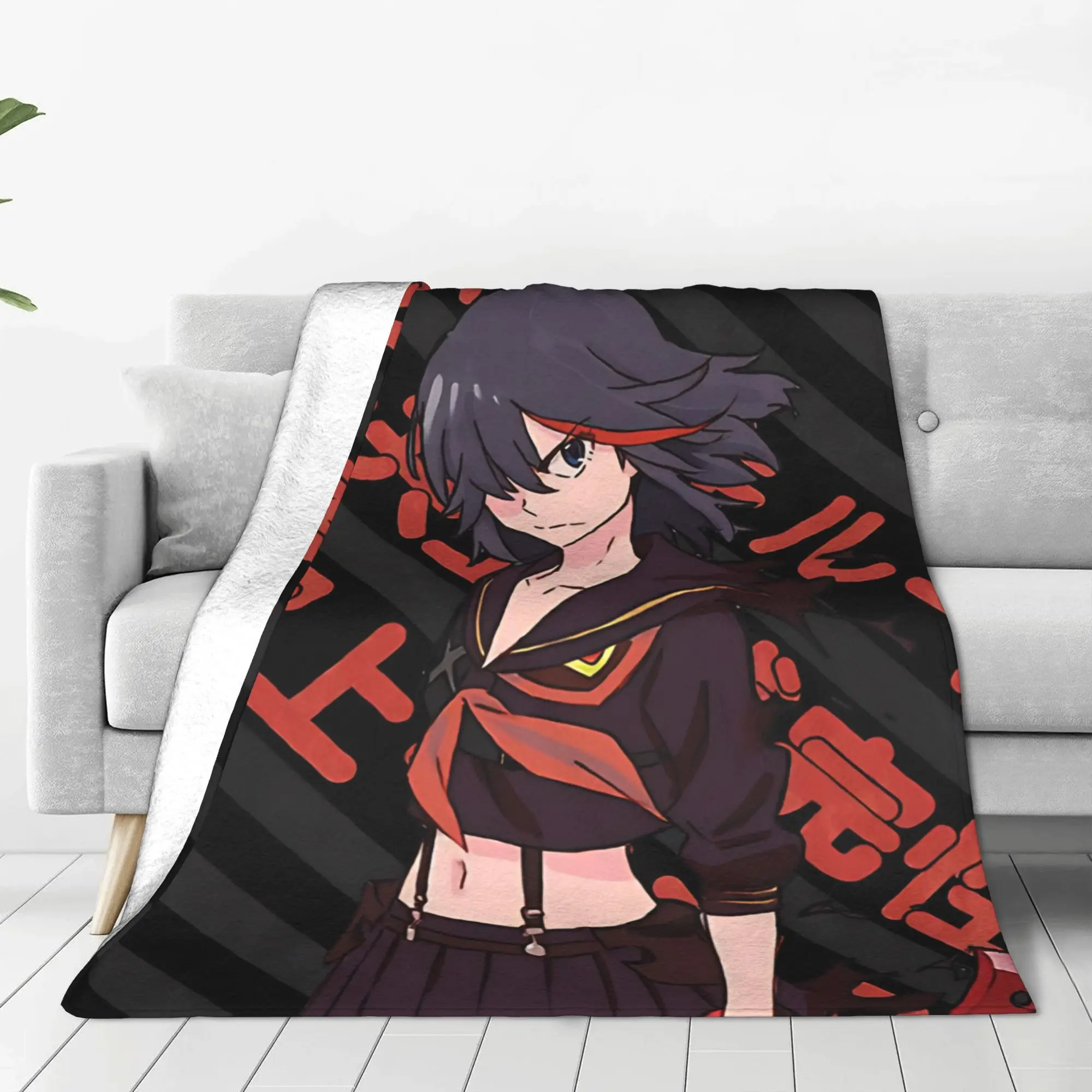 1PC Home Cutecore fighting  Kill la Kill Blanket Super Cosy Plush Home Living Room Sofa Halloween