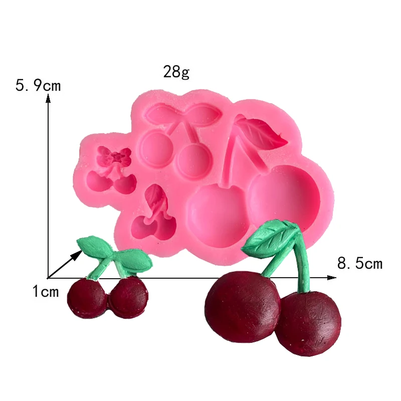 Kitchen Accessories Cherry Chocolate Cooking Tools Silicone Mold For Baking Bakery Mug Fondant Sugar Craft Candy Cake Decorating