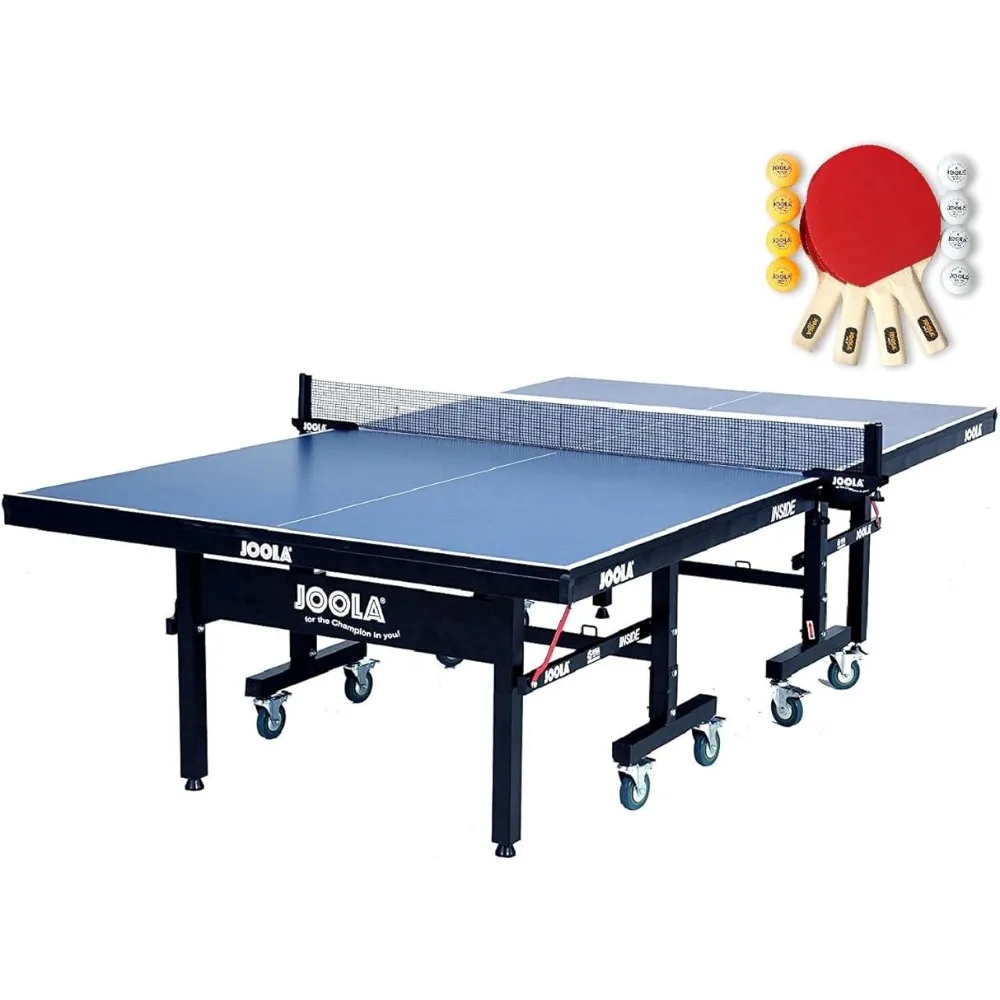 

Inside Table Tennis Table with Net Set - Features 10-Min Assembly, Playback Mode, Compact Storage,SAFE & MOBILE STORAGE