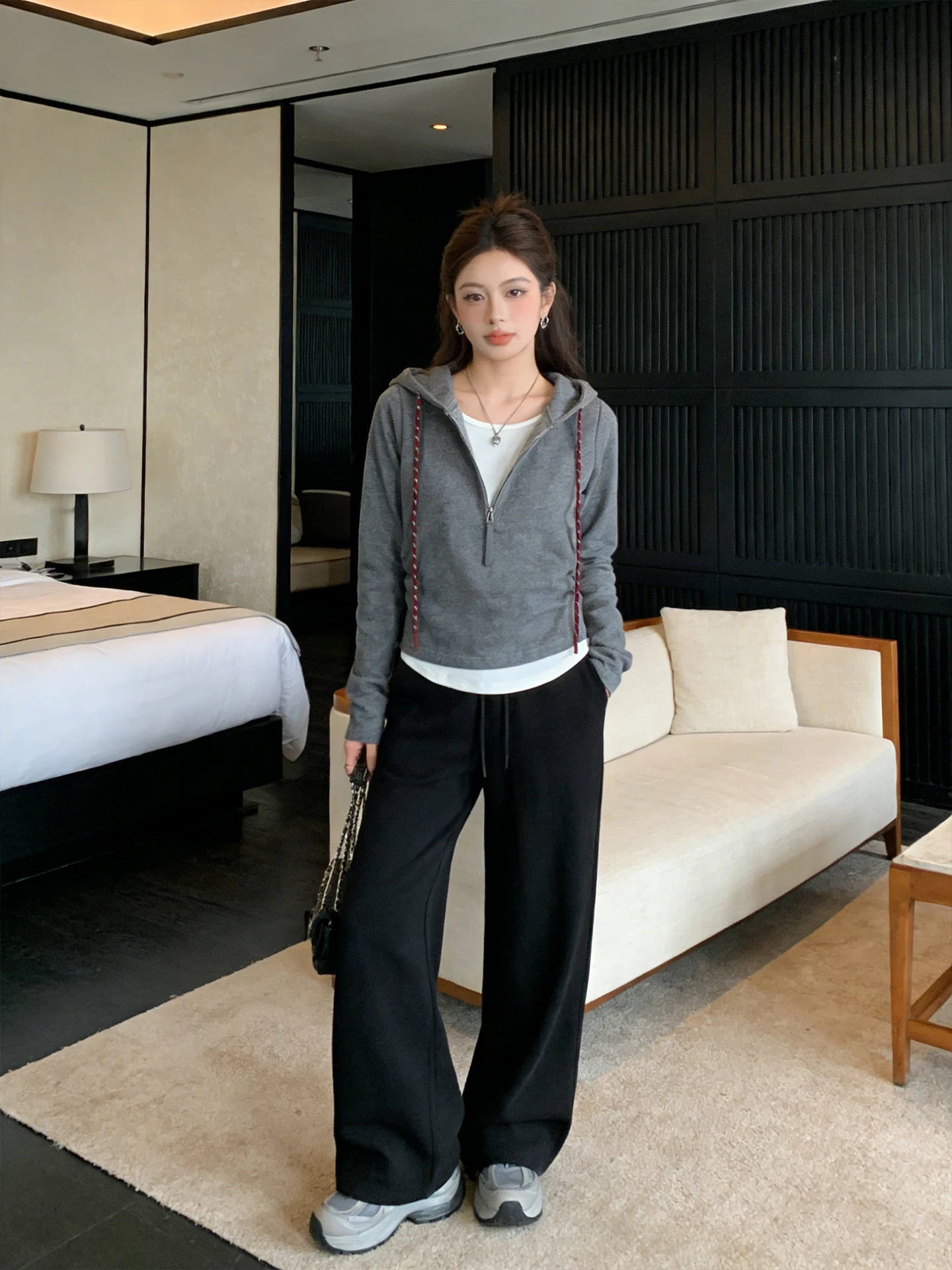 

Весна 2026: Женская приталенная толстовка с длинным рукавом, на молнии, с утяжкой на талии, повседневный стиль для ежедневной носки