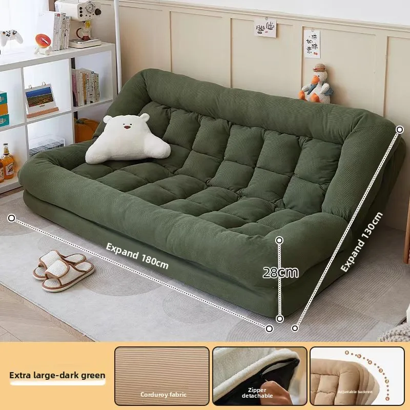 Folding Sofa Angle Adjustable Sofa Bed Lounge Chair Tatami Seating Living Room Furniture Reclining or Sleeping Living Room Sofa