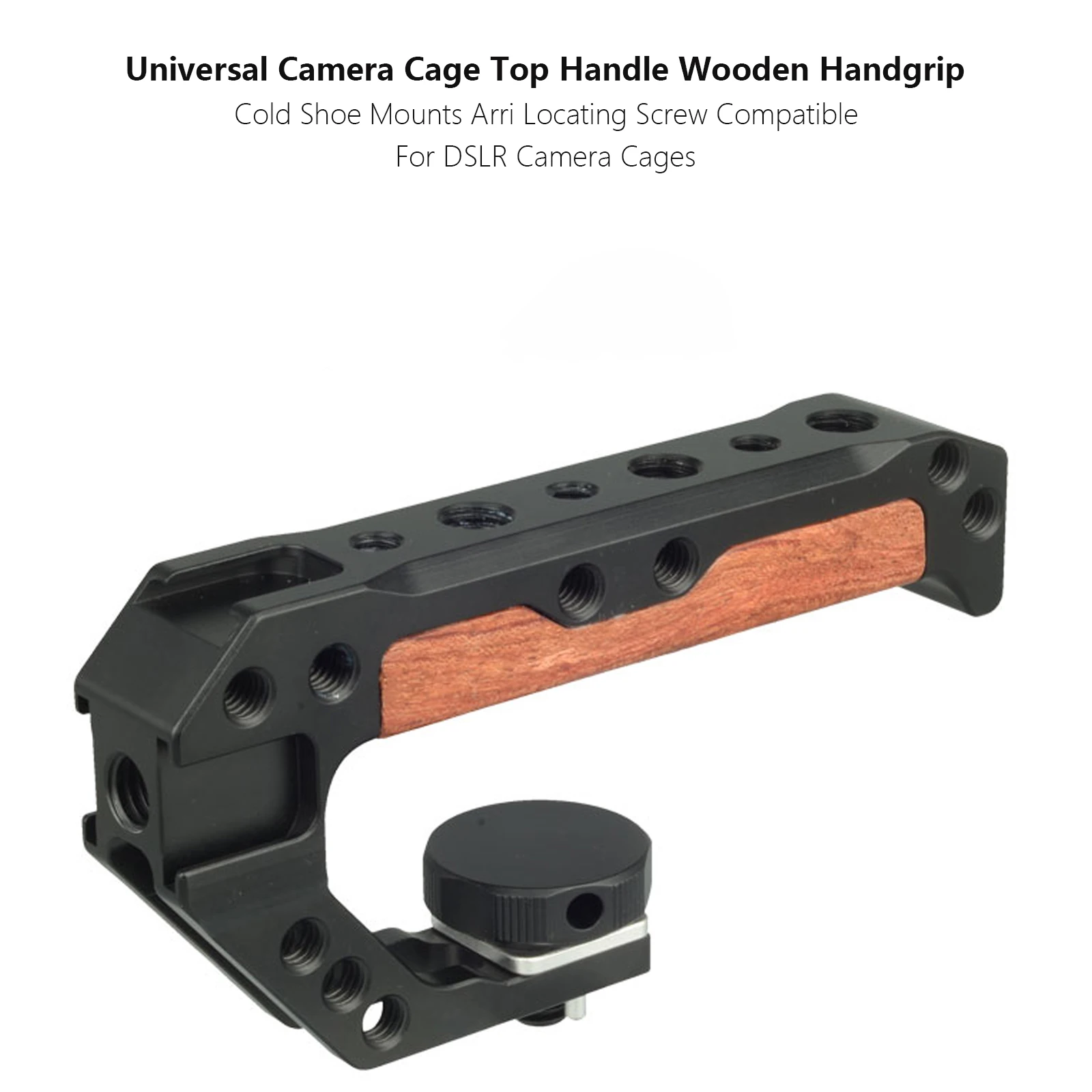 Wooden Camera Top Handle with 1/4