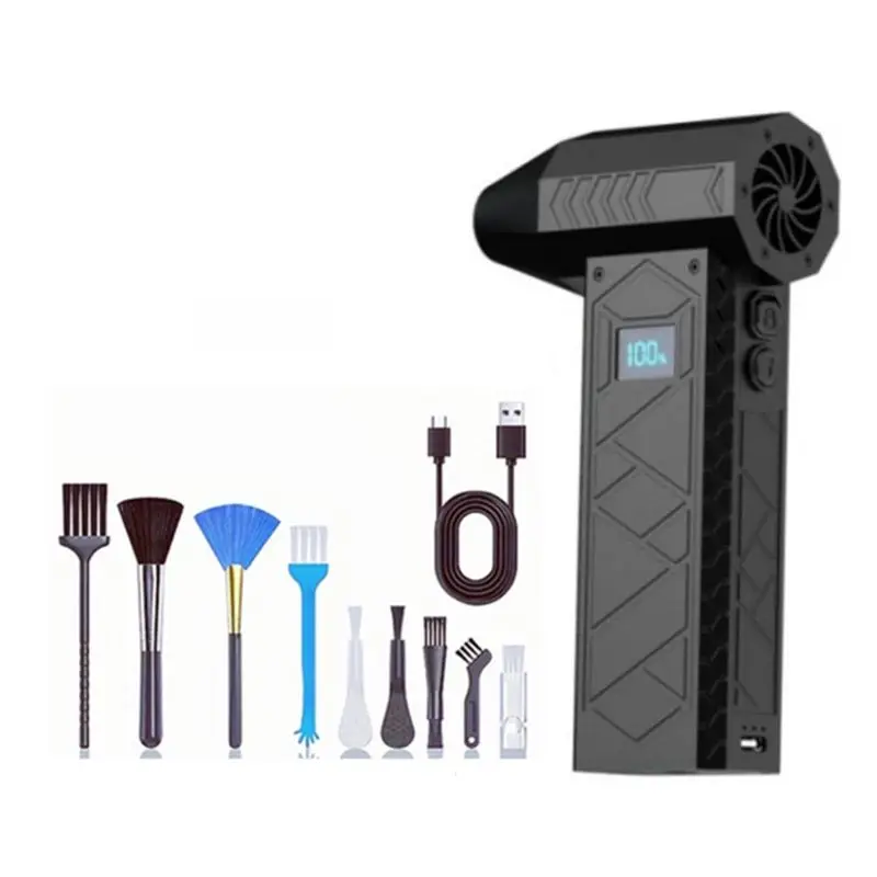 

Мощный турбовентилятор ABXF, высокоскоростной, 130000 об/мин, 4 регулируемые скорости, комплект для очистки воздухом для автомобиля, компьютера, клавиатуры, линз A