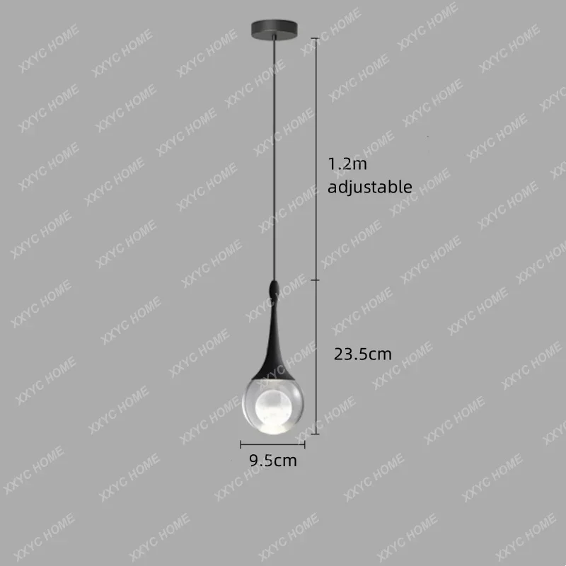 Moderne glazen hanglampen minimalistische LED slaapkamer hoofdeinde hanglampen bar woonkamer decoratie verlichtingsarmaturen