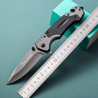 Outdoor Portable Multi-Functional Survival Knife High Hardness Stainless Steel Folding Pocket Knife with Window Breaker