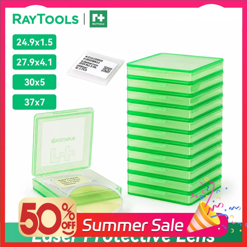 

Raytools Lens Original Laser Protective Windows D27.9*4.1mm / D24.9*1.5mm 211LCG0037 JGS1 1064nm Quartz Fused Silica BT210 BT240