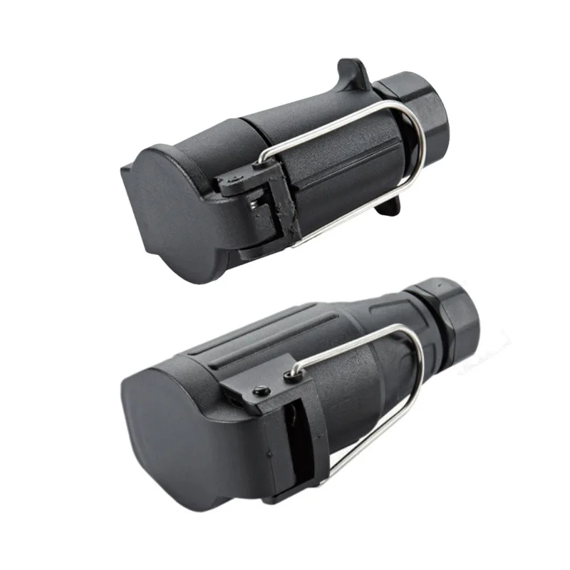 

10PCS trailer power supply signal spring wire extension7-core plastic plug socket hangingRVaccessories off-road car modification