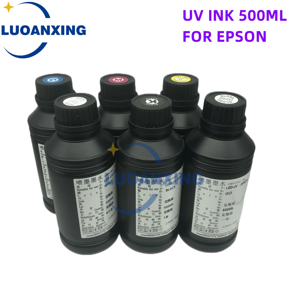 UV LEDプリンターインク,eson i1600,l800,l805,l1800,r290,r330,1390, 1400, 1410, 500mlボトルに適しています